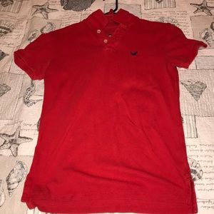 American Eagle Red Polo Xtra Small